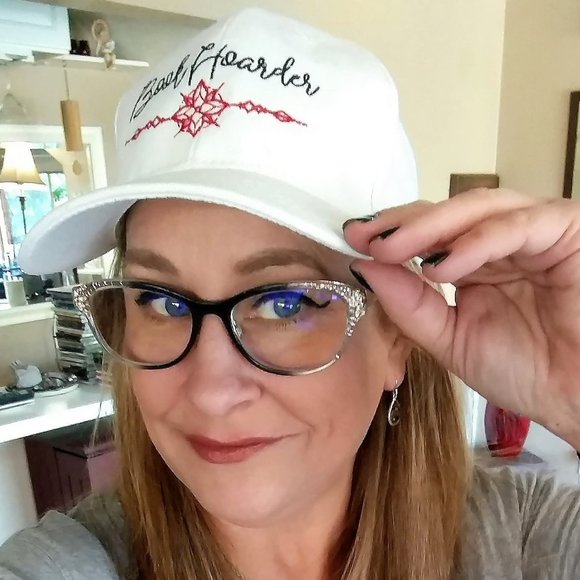 Custom Made "Book Hoarder" White Baseball Cap - Adjustable Velcro - Picture 9 of 9